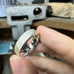 Two tone satin ring in silver