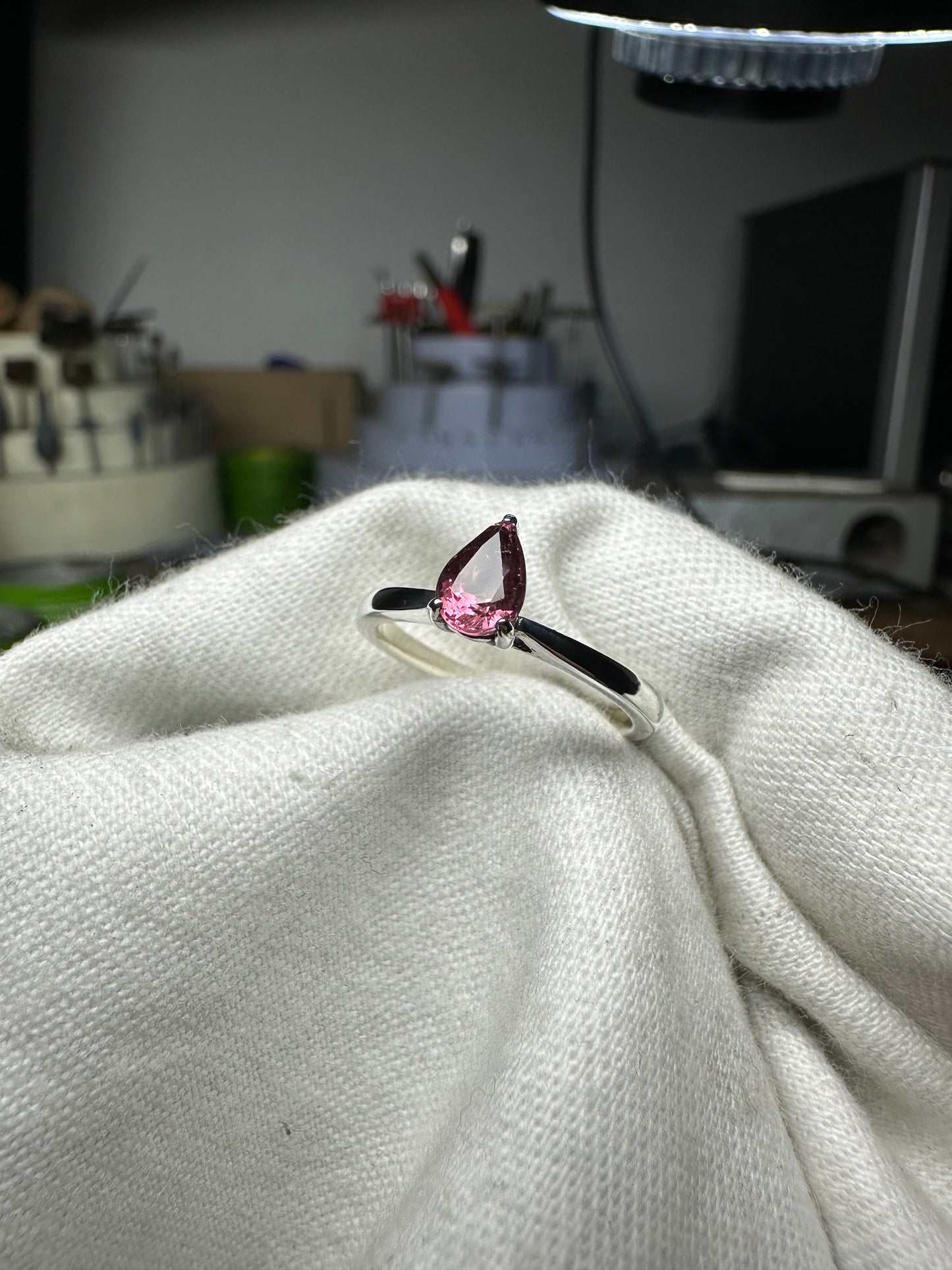 Custom silver solitaire