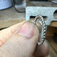 Dainty beaded ring silver