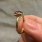 Pink tourmaline and frosted gold