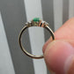 Emerald and diamond ring