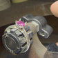 Pink garnet solitaire
