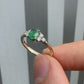 Emerald and diamond ring