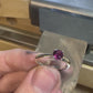 Pink garnet solitaire