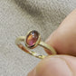 Pink tourmaline and frosted gold
