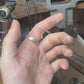 Two tone satin ring in silver