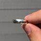 Textured silver band